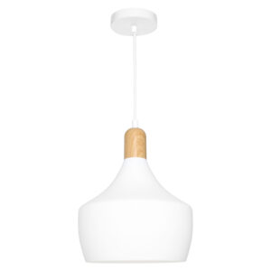 Cougar Lighting Bevo 1LT Pendant Light in White COU-BEVO1PWHT