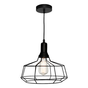 Cougar Lighting Cage 1LT Large Pendant Light in Black COU-CAGE1PLGE