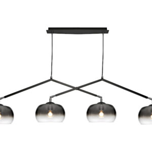 Cougar Lighting Jordet 4LT Pendant Light in Smoke Glass COU-JORD4P