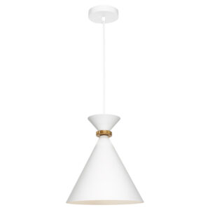 Cougar Lighting Julia 1LT Small Pendant Light in White COU-JULI1PSWHT