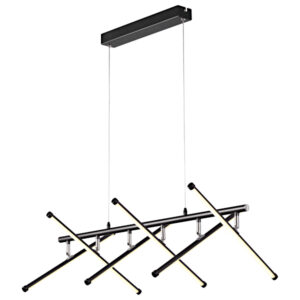 Cougar Lighting Metrix 6LT LED Pendant Light in Black COU-METR6P