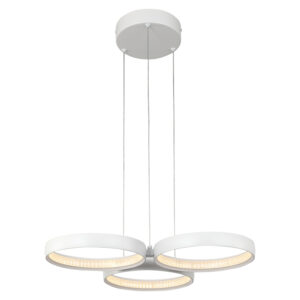 Cougar Lighting Olympus 3LT Pendant Light in White COU-OLYM3PLEDWHT