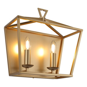Cougar Lighting Perigan 2LT Wall Light in Gold COU-PERI2WMG