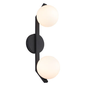 Cougar Lighting Rayna 2LT Wall Light in Black COU-RAYN2WBLK