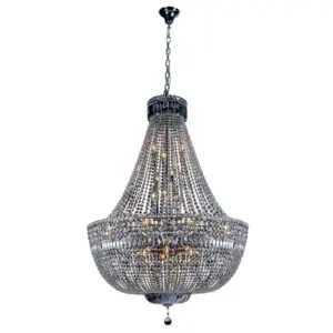Lighting Inspirations Classique 27Lt Basket Chandelier, Chrome LOI1000113
