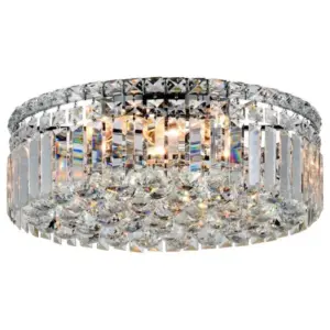 Lighting Inspirations Rotondo Medium 40cm Flush 5 Light Crystal Glass Chrome LOI1000426