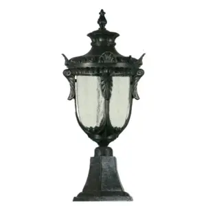 Lighting Inspirations Wellington Large Outdoor Pillar Mount Antique Black LOI1000576