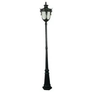 Lighting Inspirations Wellington Large Standard Outdoor Garden Post Light Antique Black LOI1000578