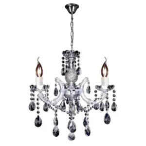 Lighting Inspirations Zurich 3 Light Crystal Glass Chandelier Chrome LOI1000606