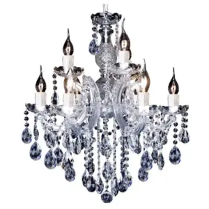 Lighting Inspirations Zurich 9 Light Crystal Glass Chandelier Clear Chrome LOI1000608