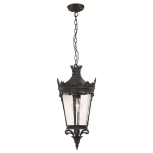 Lighting Inspirations Crown Large Indoor Chain Pendant Light Antique Bronze LOI1000833