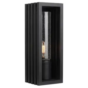 Lighting Inspirations Portico Small Outdoor Wall Sconce Matte Black LOI1000857