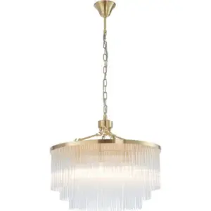 Lighting Inspirations Evangeline Medium 60cm 8 Light Chandelier Satin Brass LOI1001628