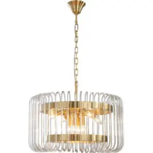 Lighting Inspirations Collette 60cm 6 Light 1 Tier Chandelier Satin Brass LOI1001632