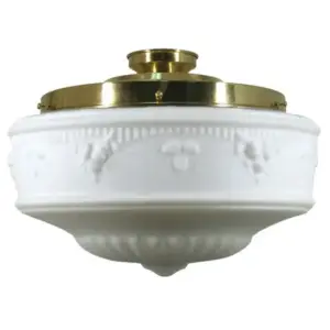 Lighting Inspirations Senator 14 Opal Matte Batten Fix Polished Brass LOI3000018A