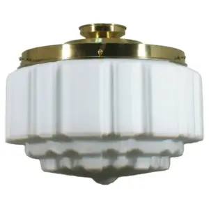Lighting Inspirations St Kilda 14 Opal Matte Batten Fix Polished Brass LOI3000019A
