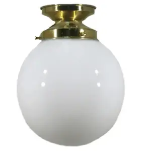 Lighting Inspirations Sphere 6 Opal Gloss Batten Fix Polished Brass LOI3000029A