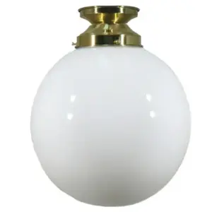 Lighting Inspirations Sphere 10 Opal Gloss Batten Fix Polished Brass LOI3000035A