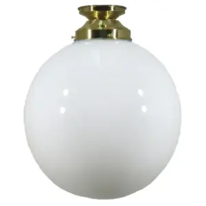 Lighting Inspirations Sphere 12 Opal Gloss Batten Fix Polished Brass LOI3000039A