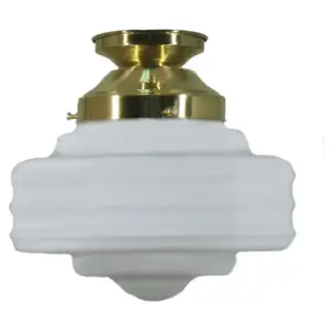 Lighting Inspirations Detroit 8 Opal Matte Batten Fix Polished Brass LOI3000042A