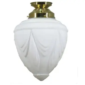 Lighting Inspirations Empire 8 Opal Matte Batten Fix Polished Brass LOI3000043A