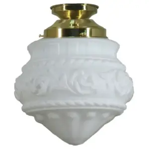 Lighting Inspirations Premier 8 Opal Matte Batten Fix Polished Brass LOI3000045A