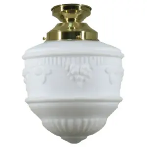 Lighting Inspirations Senator 8 Opal Matte Batten Fix Polished Brass LOI3000046A