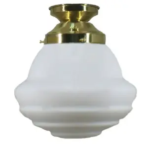 Lighting Inspirations Parkville 9 Opal Matte Batten Fix Polished Brass LOI3000054A