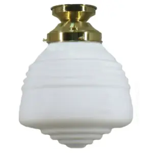 Lighting Inspirations Domec Opal Matte Batten Fix Polished Brass LOI3000058A