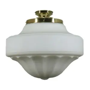 Lighting Inspirations Derby 13 Opal Matte Batten Fix Polished Brass LOI3000062A