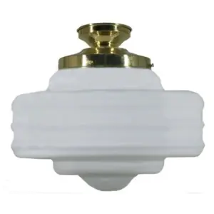 Lighting Inspirations Detroit 14 Opal Matte Batten Fix Polished Brass LOI3000063A