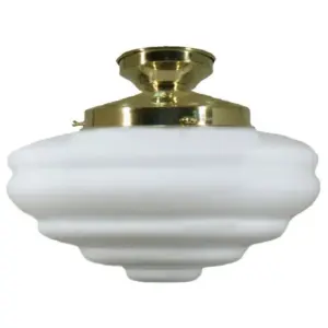 Lighting Inspirations Chateau Opal Matte Batten Fix Polished Brass LOI3000065A