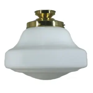 Lighting Inspirations Lincoln Opal Matte Batten Fix Polished Brass LOI3000066A