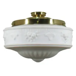 Lighting Inspirations Senator 11 Opal Matte Batten Fix Polished Brass LOI3000067A