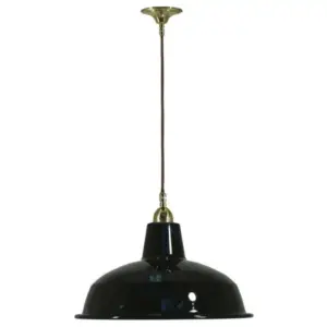 Lighting Inspirations Warehouse 300mm Black On Cloth Cord Susp Pb LOI3000105A
