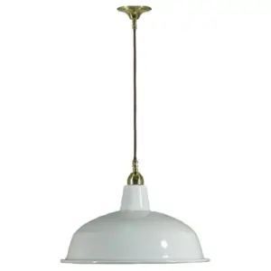Lighting Inspirations Warehouse 420mm White On Cloth Cord Susp Pb LOI3000110A