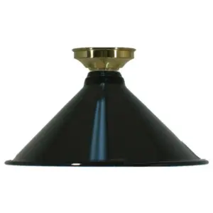 Lighting Inspirations Edwardian 250mm Black Batten Fix Polished Brass LOI3000121A