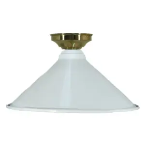 Lighting Inspirations Edwardian 250mm White Batten Fix Polished Brass LOI3000123A
