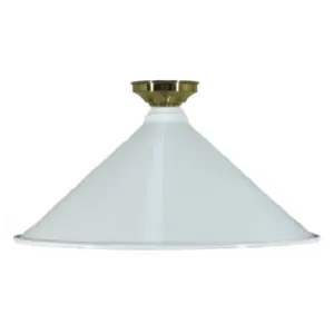 Lighting Inspirations Edwardian 390mm White Batten Fix Polished Brass LOI3000126A