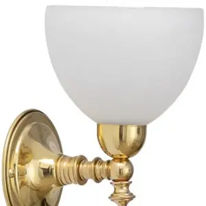 Lighting Inspirations Koscina Wall Light Polished Brass With Decatron Opal Matte LOI3000155A