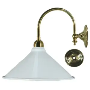 Lighting Inspirations Edwardian 250mm White On Luke 1Lt Wb Pb LOI3000185A