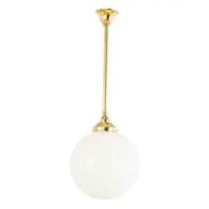 Lighting Inspirations Sphere 10 Opal Gloss on Rod Set 1/2 x 1/2m Polished Brass LOI3000242A