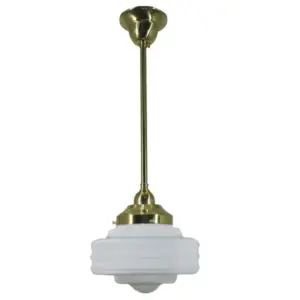 Lighting Inspirations Detroit 8 Opal Matte on Rod Set 1/2 x 1/2m Polished Brass LOI3000253A