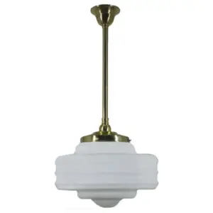 Lighting Inspirations Detroit Large Opal Matte On Rod Set 3/4 1/2Mt Polished Brass LOI3000284A