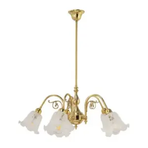 Lighting Inspirations Victoriana 5Lt Pb With 5008 29mm Frost Etched LOI3000324A