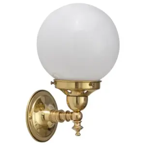 Lighting Inspirations Koscina Wall Light Polished Brass with 6 Opal Gloss Sphere LOI3000351A