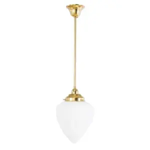 Lighting Inspirations Empire 8 Opal Matte on Rod Set 1/2 x 1/2m Polished Brass LOI3001242A