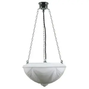 Lighting Inspirations Empire 14 Opal Matte on 3 Chain Black Cloth Suspension Chrome LOI3010005A