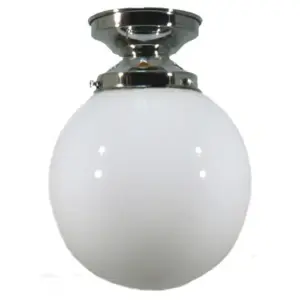 Lighting Inspirations Sphere 6 Opal Gloss Batten Fix Chrome LOI3010024A