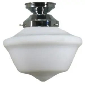 Lighting Inspirations Victorian Schoolhouse 9 Opal Matte Batten Fix Chrome LOI3010041A